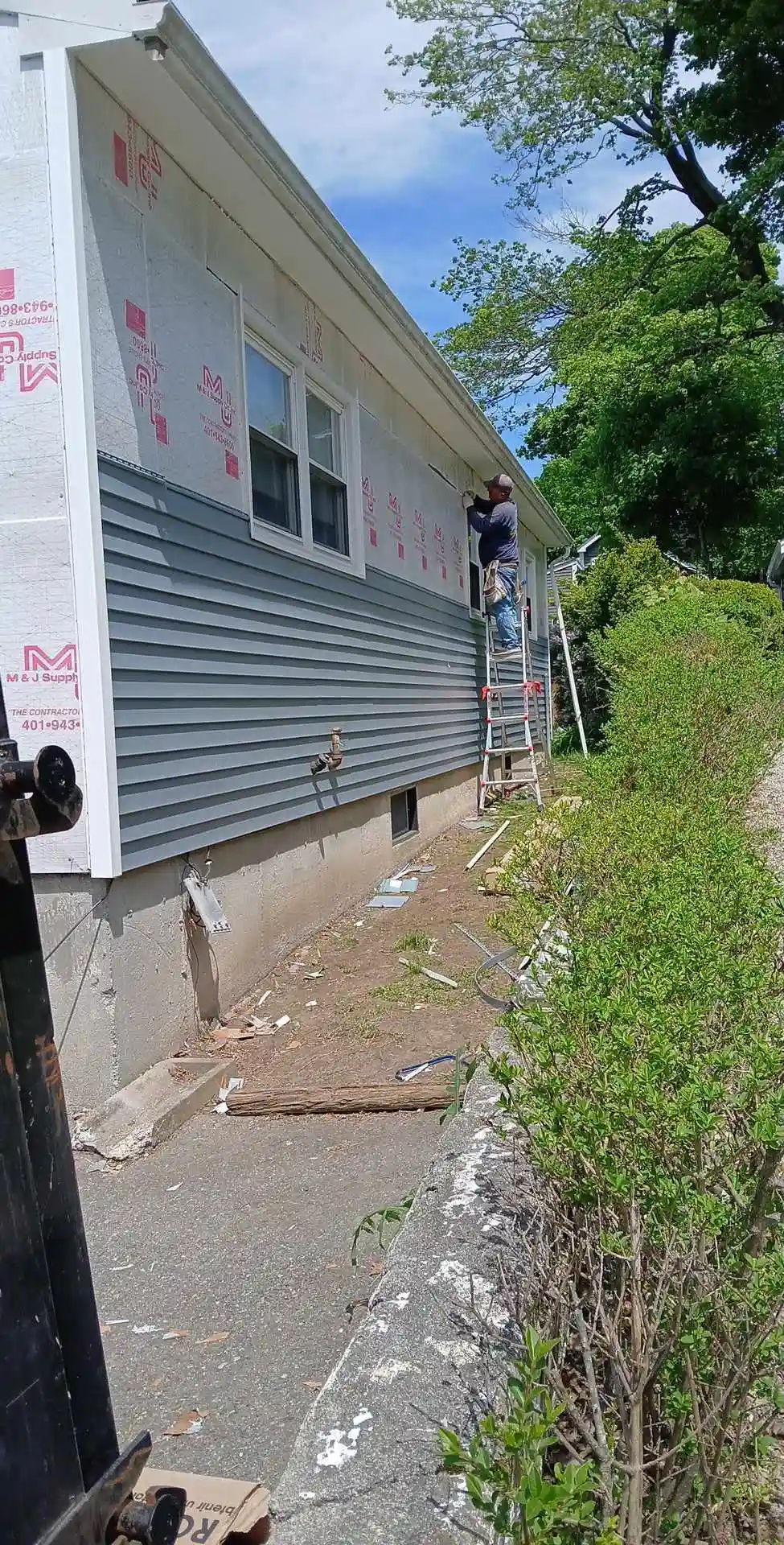 Vinyl siding on a home in Massachusetts