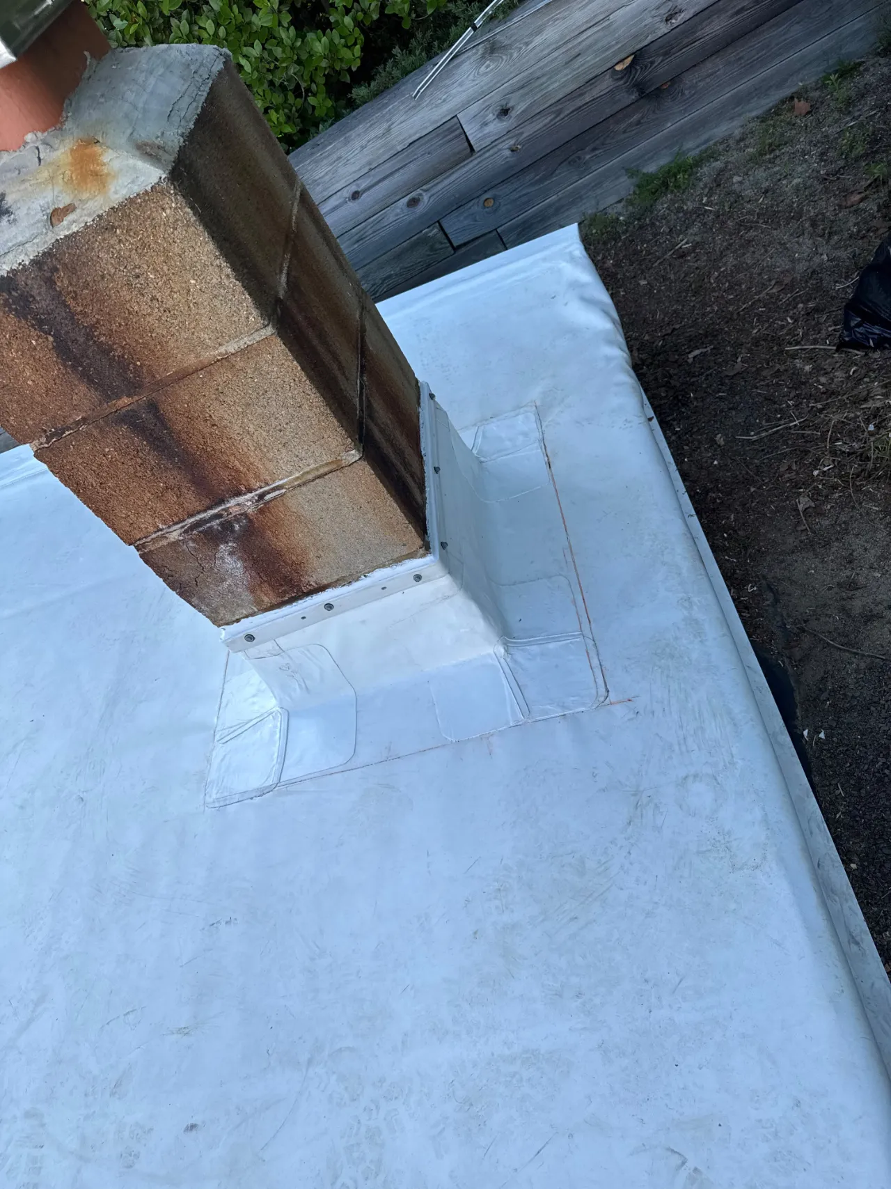 Flat roof leak repair on an EPDM membrane in Massachusetts